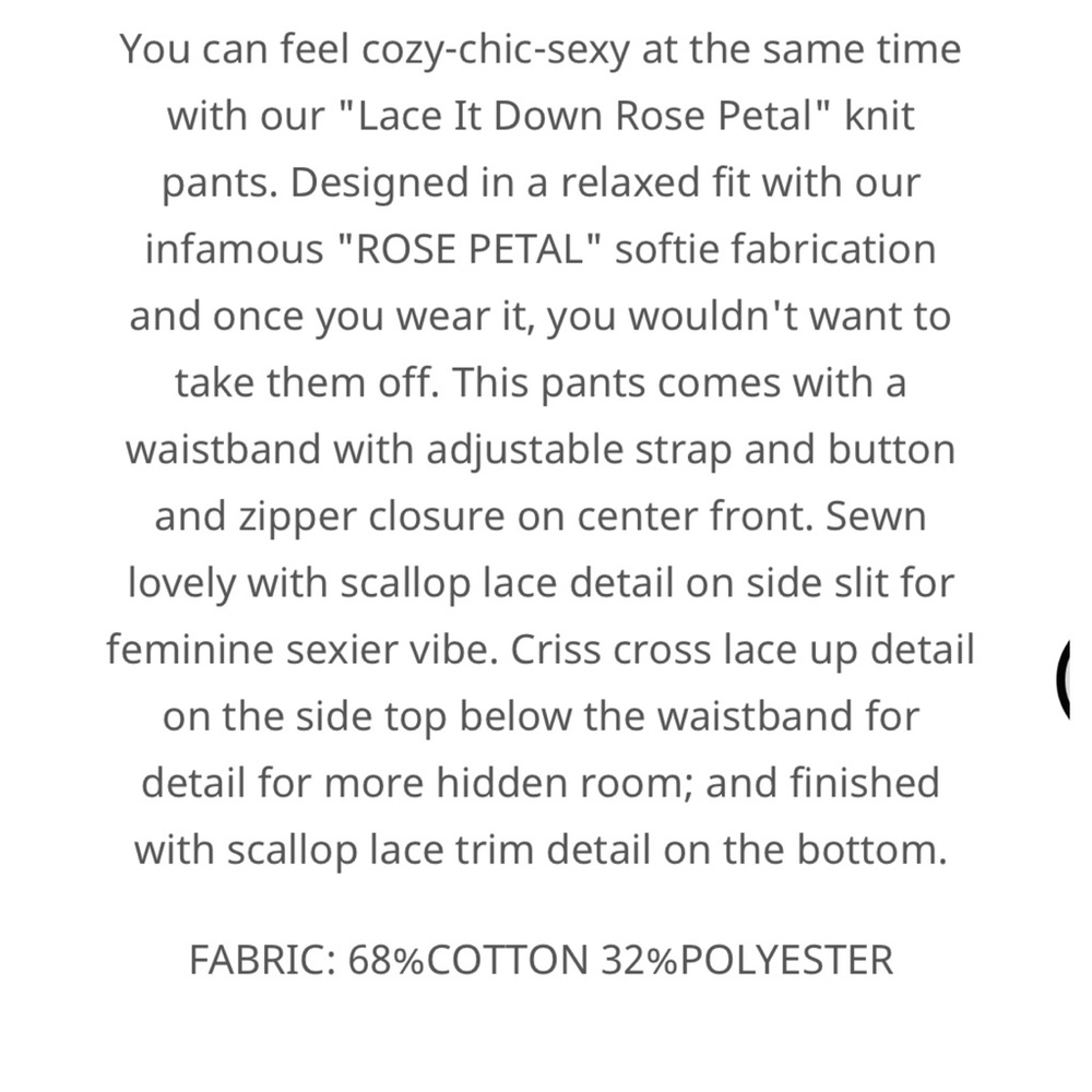 Pol clothing lace trim knit pants - Picture 6 of 6